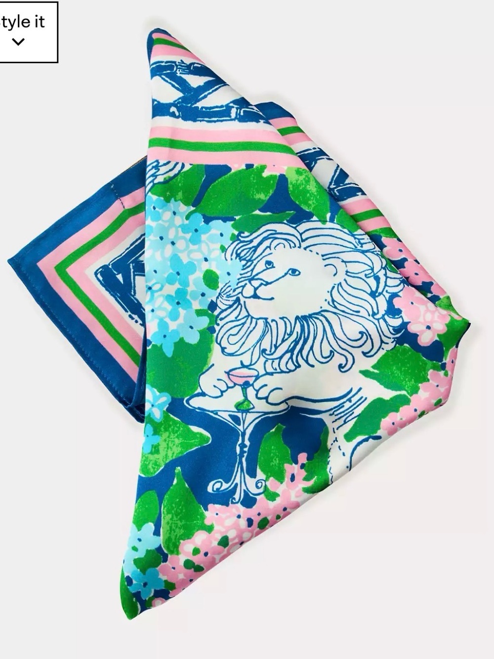 Lilly Pulitzer Lydia The Lion Silk Scarf
